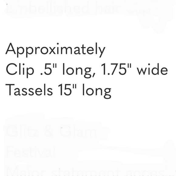 Hairclip Rhinestone Tassel Barrette - Picture 8 of 12